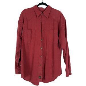 Sundance Red Linen / Cotton Button Down - Men’s L